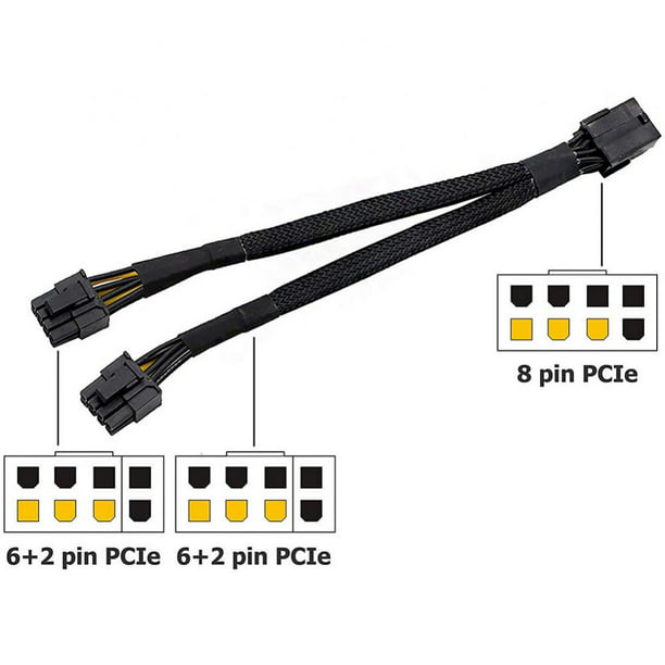 6+2 10PCS Graphics Card PCI Express Power Adapter GPU VGA Y-splitter Extension Cable Mining Video Card Power Cable For Apple Mac Pro,Graphics Cards GPU Mining 8 Pin to dual PCIe 8 Pin 
